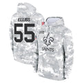 Tlead NO.Saints #55 Kaden Elliss Player Arctic Camo Salute to Service Pullover Hoodies Limited Game Stitched Jerseys