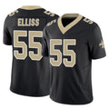 Tlead NO.Saints #55 Kaden Elliss Player Black Limited Vapor F.U.S.E. Home Game Stitched Jerseys