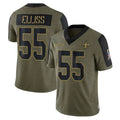 Tlead NO.Saints #55 Kaden Elliss Player Olive Salute To Service Limited Game Stitched Jerseys