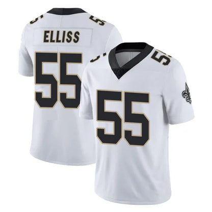 Tlead NO.Saints #55 Kaden Elliss Player White Limited Vapor Untouchable Home Game Stitched Jerseys