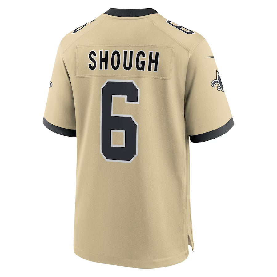 Tlead NO.Saints #6 Tyler Shough Gold Alternate Game Player Stitched Jerseys