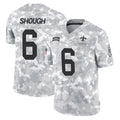 Tlead NO.Saints #6 Tyler Shough Player Arctic Camo Salute To Service Limited Game Stitched Jerseys