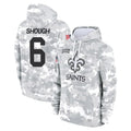 Tlead NO.Saints #6 Tyler Shough Player Arctic Camo Salute to Service Pullover Hoodies Limited Game Stitched Jerseys