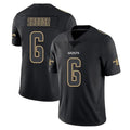 Tlead NO.Saints #6 Tyler Shough Player Black Impact Limited Home Game Stitched Jerseys
