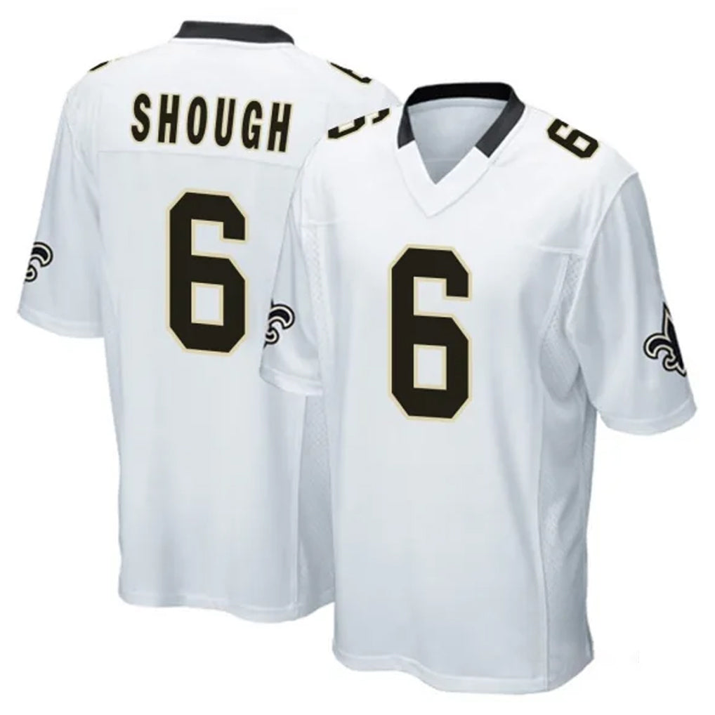 Tlead NO.Saints #6 Tyler Shough Player White Home Game Stitched Jerseys
