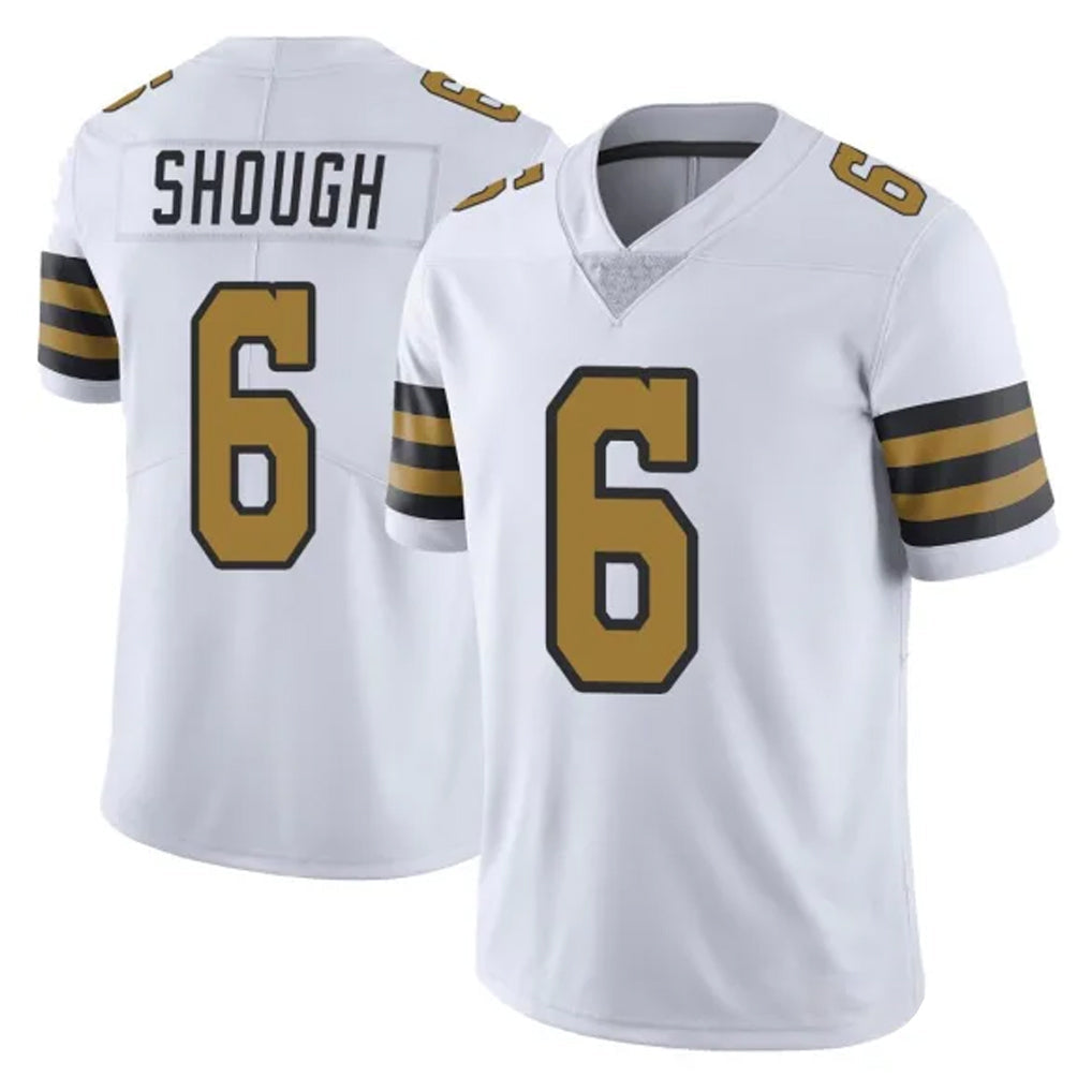 Tlead NO.Saints #6 Tyler Shough Player White Limited Color Rush Home Game Stitched Jerseys