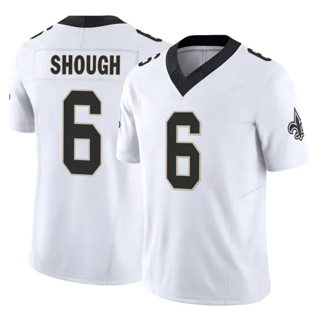 Tlead NO.Saints #6 Tyler Shough Player White Limited Vapor F.U.S.E. Home Game Stitched Jerseys