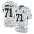 Tlead NO.Saints #71 Kelvin Banks Jr. Player Arctic Camo Salute To Service Limited Game Stitched Jerseys