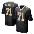 Tlead NO.Saints #71 Kelvin Banks Jr. Player Black Home Game Stitched Jerseys