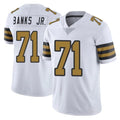 Tlead NO.Saints #71 Kelvin Banks Jr. Player White Limited Color Rush Home Game Stitched Jerseys