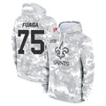 Tlead NO.Saints #75 Taliese Fuaga Player Arctic Camo Salute to Service Pullover Hoodies Limited Game Stitched Jerseys