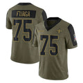 Tlead NO.Saints #75 Taliese Fuaga Player Olive Salute To Service Limited Game Stitched Jerseys