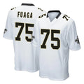Tlead NO.Saints #75 Taliese Fuaga Player White Home Game Stitched Jerseys