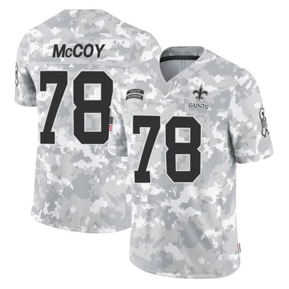 Tlead NO.Saints #78 Erik McCoy Player Arctic Camo Salute To Service Limited Game Stitched Jerseys
