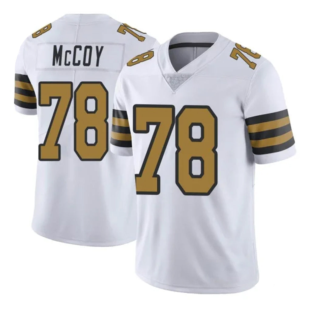 Tlead NO.Saints #78 Erik McCoy Player White Limited Color Rush Home Game Stitched Jerseys