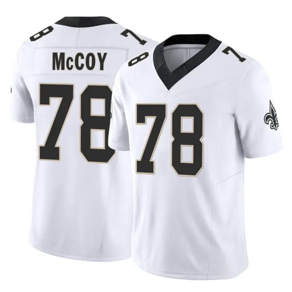 Tlead NO.Saints #78 Erik McCoy Player White Limited Vapor F.U.S.E. Home Game Stitched Jerseys