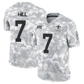 Tlead NO.Saints #7 Taysom Hill Player Arctic Camo Salute to Service Limited Stitched Jerseys