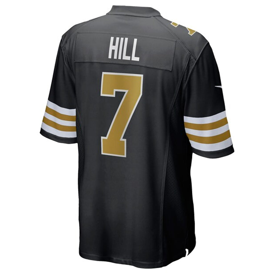 Tlead NO.Saints #7 Taysom Hill Player Black Alternate Game Stitched Jerseys