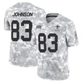 Tlead NO.Saints #83 Juwan Johnson Player Arctic Camo Salute To Service Limited Game Stitched Jerseys
