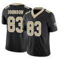 Tlead NO.Saints #83 Juwan Johnson Player Black Limited Vapor F.U.S.E. Home Game Stitched Jerseys