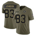 Tlead NO.Saints #83 Juwan Johnson Player Olive 2025 Salute To Service Limited Stitched Jerseys