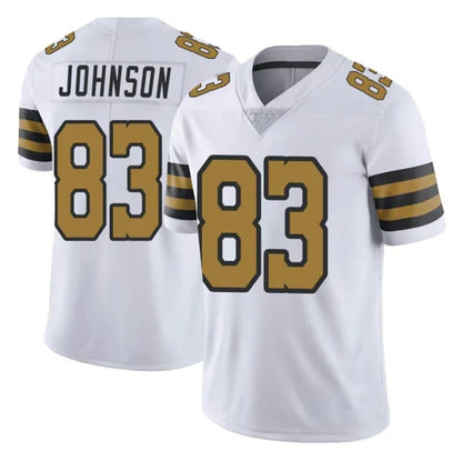 Tlead NO.Saints #83 Juwan Johnson Player White Limited Color Rush Home Game Stitched Jerseys