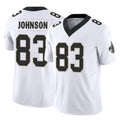 Tlead NO.Saints #83 Juwan Johnson Player White Limited Vapor F.U.S.E. Home Game Stitched Jerseys