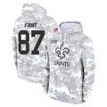 Tlead NO.Saints #87 Noah Fant Player Arctic Camo Salute to Service Pullover Hoodies Limited Game Stitched Jerseys