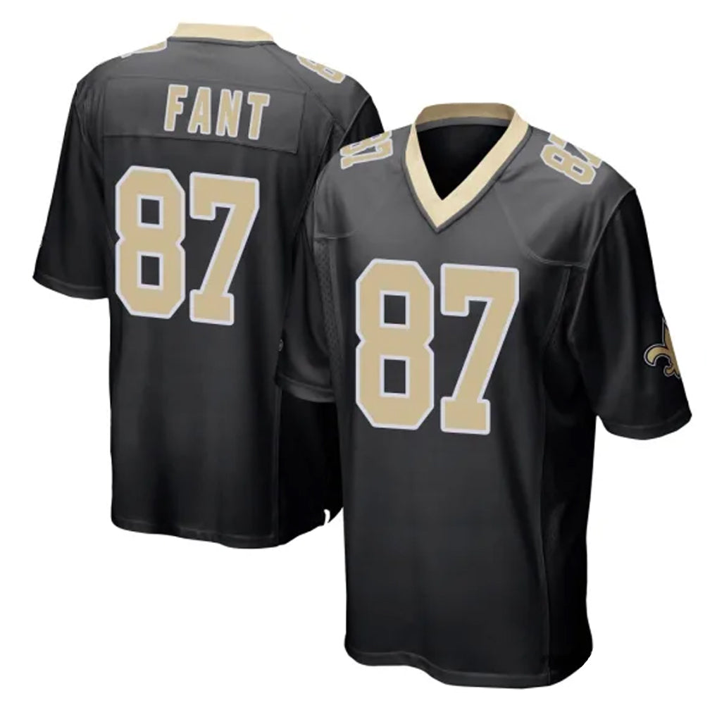 Tlead NO.Saints #87 Noah Fant Player Black Home Game Stitched Jerseys