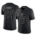 Tlead NO.Saints #87 Noah Fant Player Black Limited Reflective Home Game Stitched Jerseys