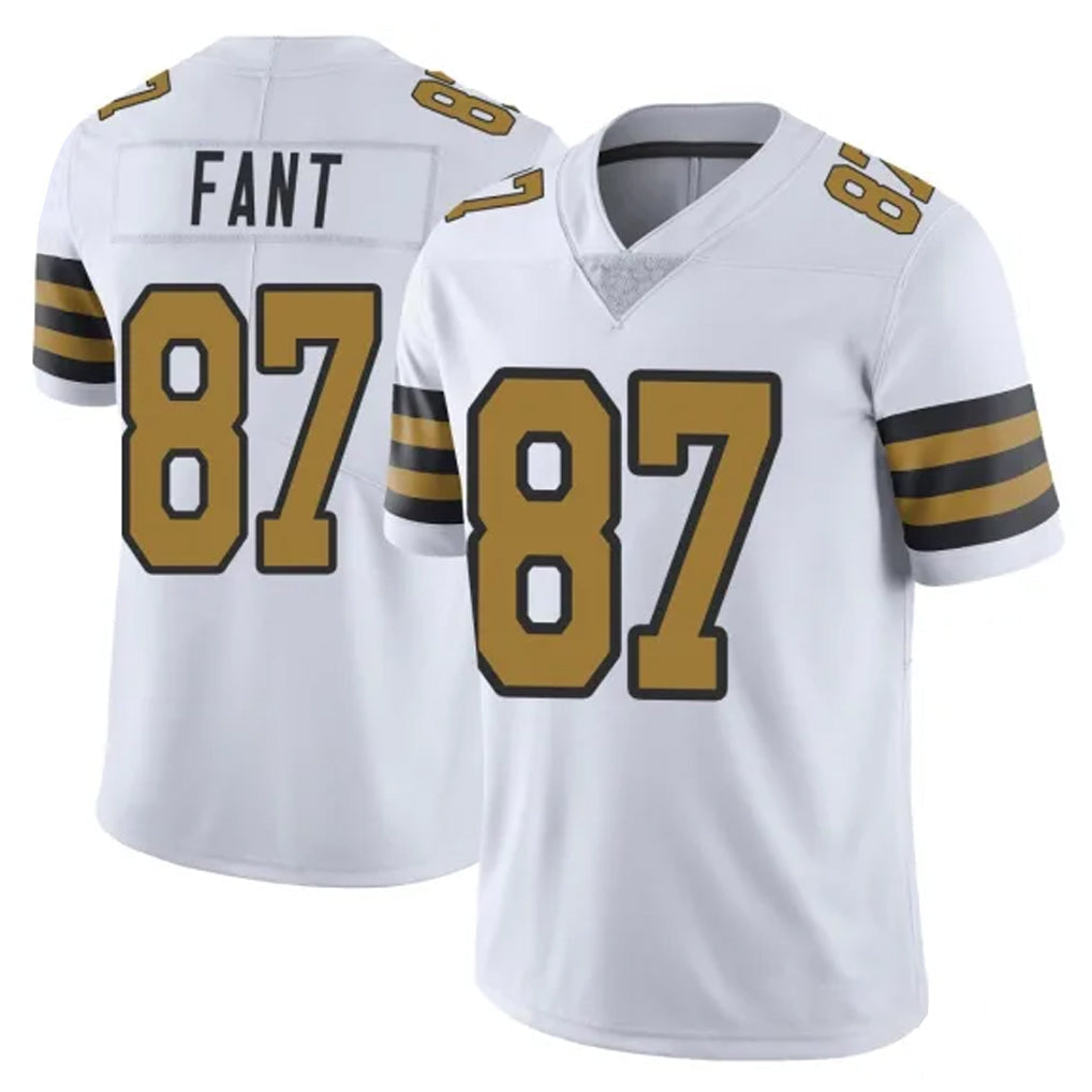 Tlead NO.Saints #87 Noah Fant Player White Limited Color Rush Home Game Stitched Jerseys