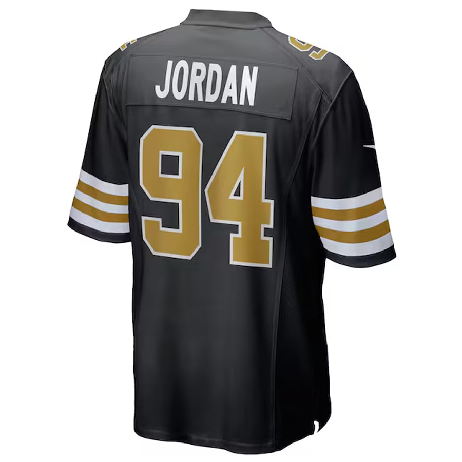 Tlead NO.Saints #94 Cameron Jordan Player Black Alternate Game Stitched Jerseys