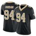 Tlead NO.Saints #94 Cameron Jordan Player Black Vapor F.U.S.E. Limited Stitched Jerseys