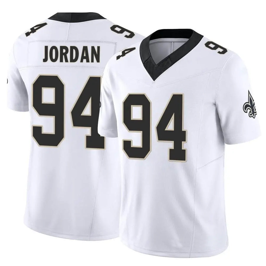 Tlead NO.Saints #94 Cameron Jordan Player White Vapor F.U.S.E. Limited Stitched Jerseys