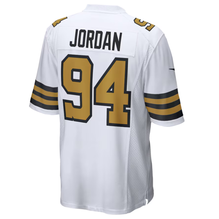 Tlead NO.Saints #94 Cameron Jordan White Alternate Game Stitched American Stitched Jersey