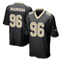 Tlead NO.Saints #96 Carl Granderson Player Black Home Game Stitched Jerseys