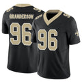 Tlead NO.Saints #96 Carl Granderson Player Black Limited Vapor F.U.S.E. Home Game Stitched Jerseys