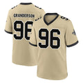 Tlead NO.Saints #96 Carl Granderson Player Gold Home Game Stitched Jerseys