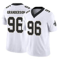 Tlead NO.Saints #96 Carl Granderson Player White Limited Vapor F.U.S.E. Home Game Stitched Jerseys