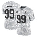Tlead NO.Saints #99 Chase Young Player Arctic Camo Salute To Service Limited Game Stitched Jerseys