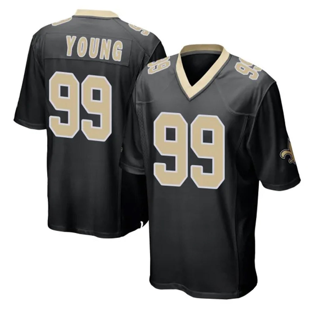 Tlead NO.Saints #99 Chase Young Player Black Home Game Stitched Jerseys