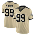 Tlead NO.Saints #99 Chase Young Player Gold Limited Vapor F.U.S.E. Home Game Stitched Jerseys