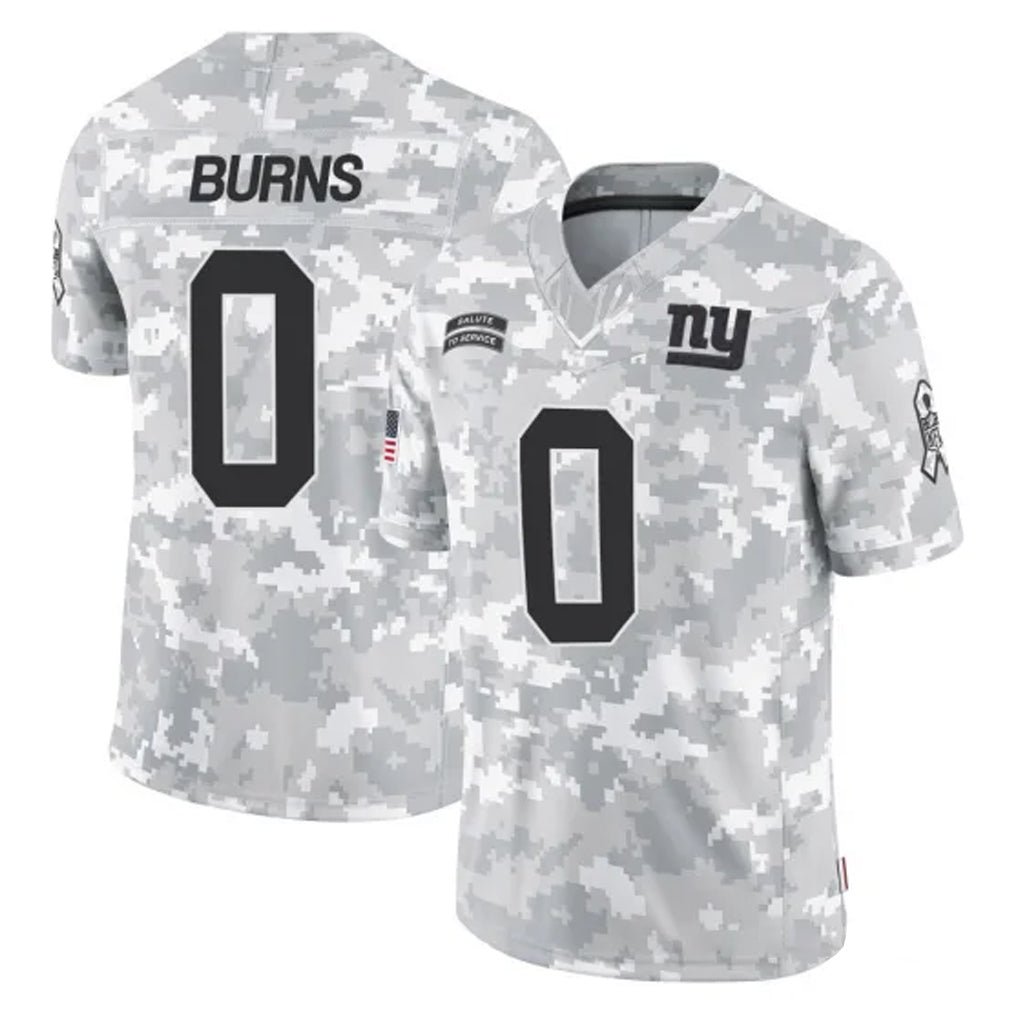 Tlead NY.Giants #0 Brian Burns Player Arctic Camo Salute To Service Limited Game Stitched Jerseys