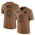 Tlead NY.Giants #0 Brian Burns Player Brown Salute To Service Limited Stitched Jerseys