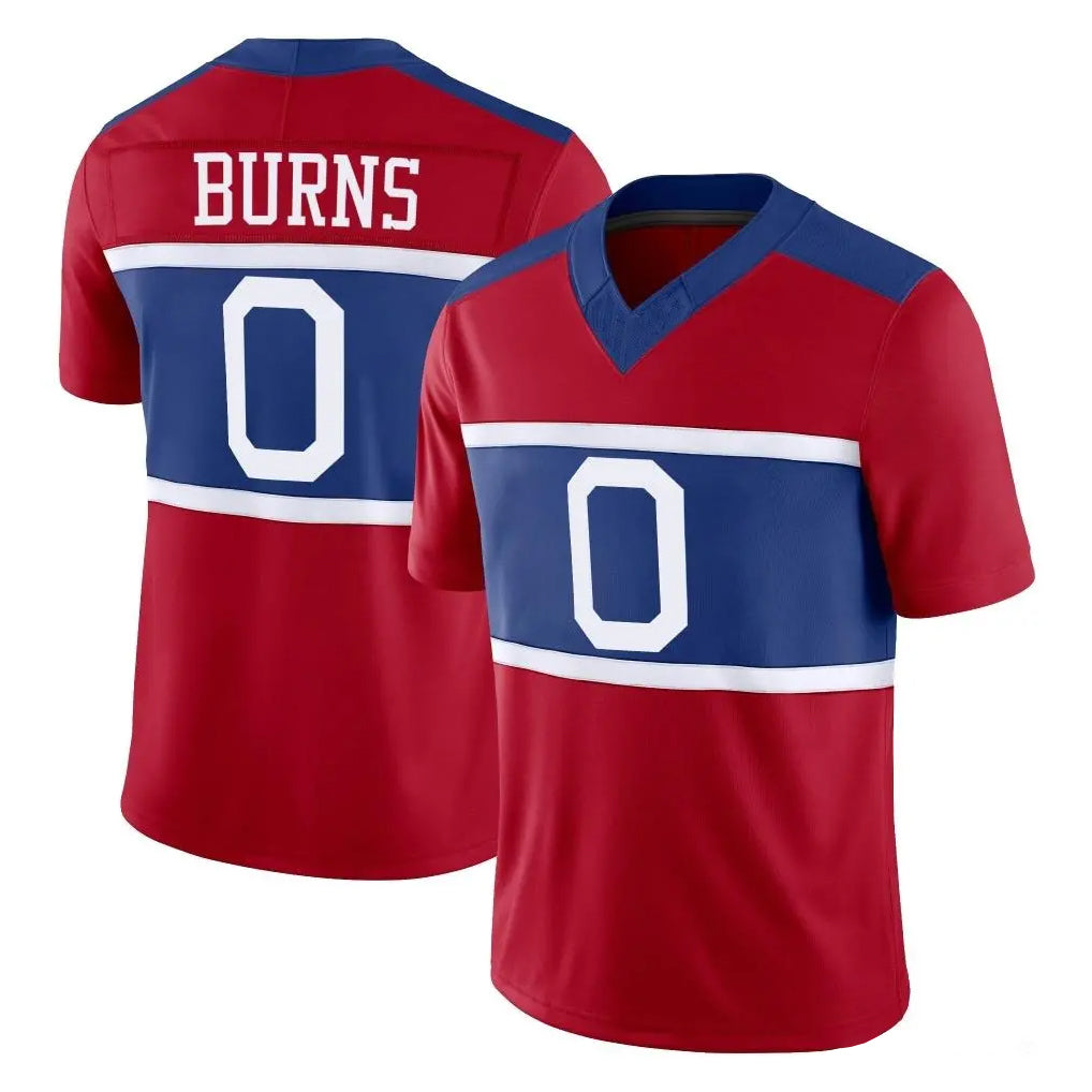 Tlead NY.Giants #0 Brian Burns Player Red Century Vapor F.U.S.E. Home Game Stitched Jerseys