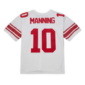 Tlead NY.Giants #10 Eli Manning Mitchell & Ness White Legacy Replica Stitched Puhic Jersey