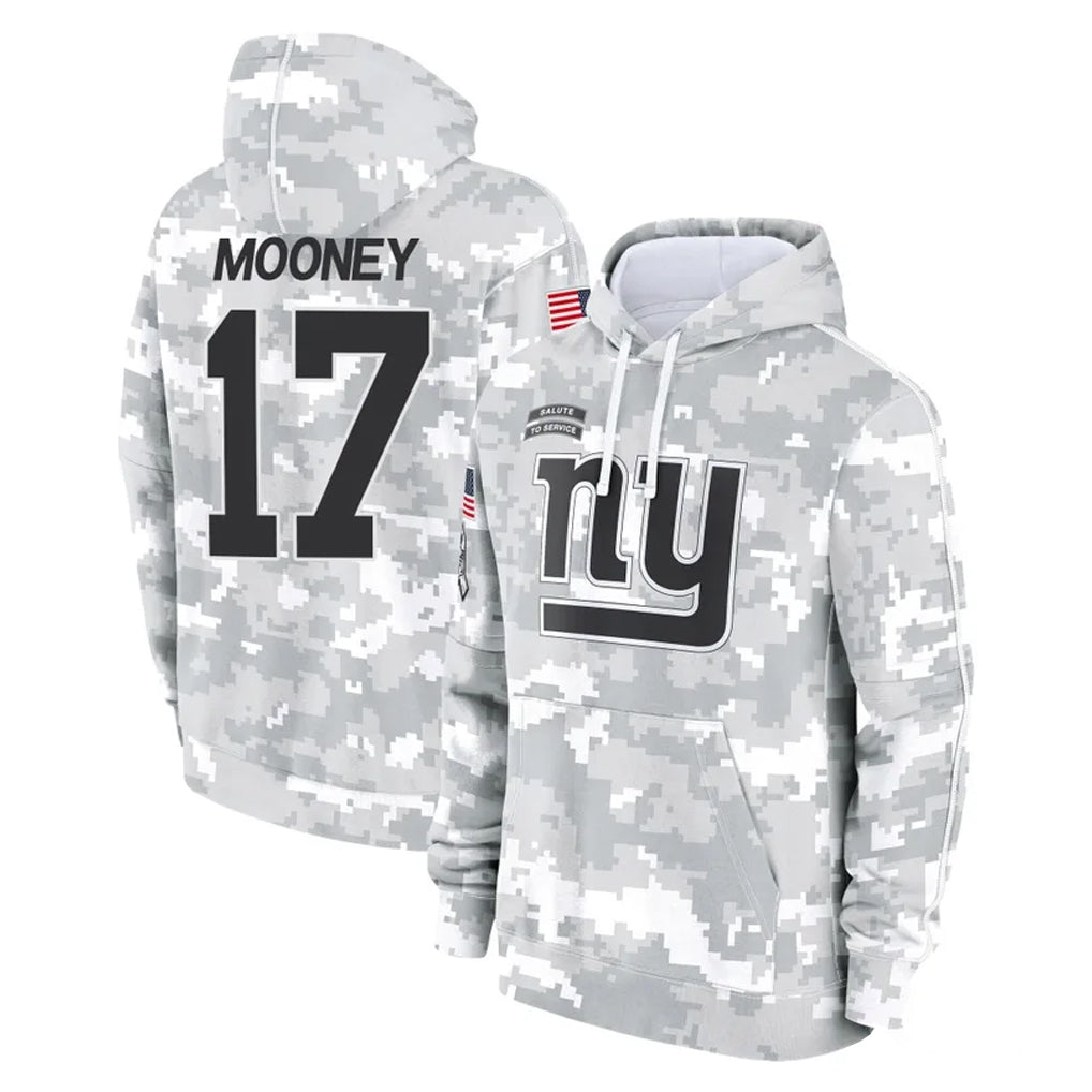 Tlead NY.Giants #17 Darnell Mooney Player Arctic Camo Salute to Service Pullover Hoodies Limited Game Stitched Jerseys