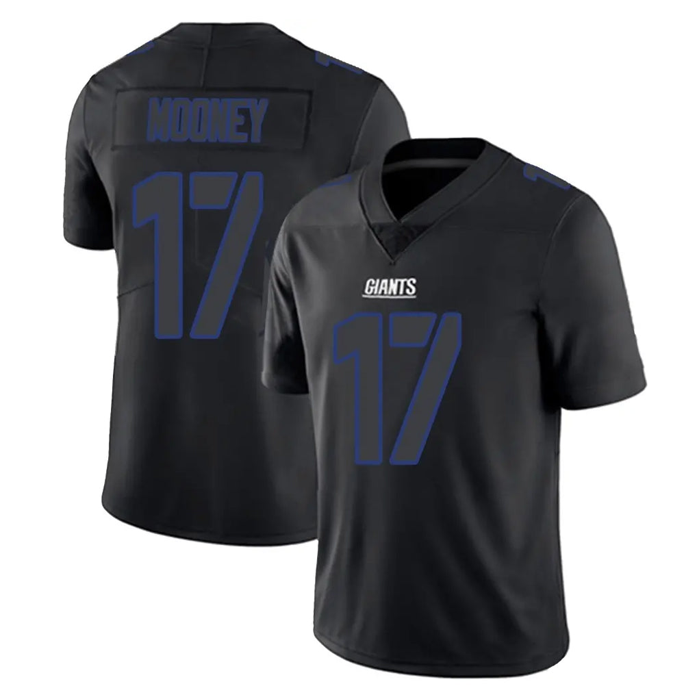 Tlead NY.Giants #17 Darnell Mooney Player Black Impact Limited Home Game Stitched Jerseys