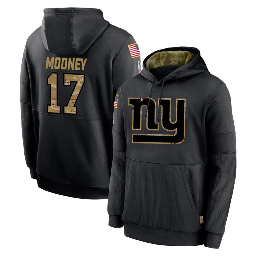 Tlead NY.Giants #17 Darnell Mooney Player Black Salute to Service Hoodies Limited Game Stitched Jerseys