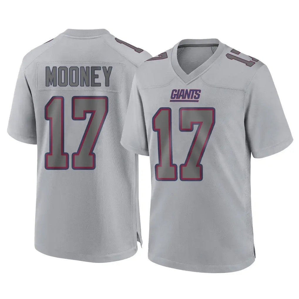 Tlead NY.Giants #17 Darnell Mooney Player Gray Atmosphere Fashion Limited Game Stitched Jerseys